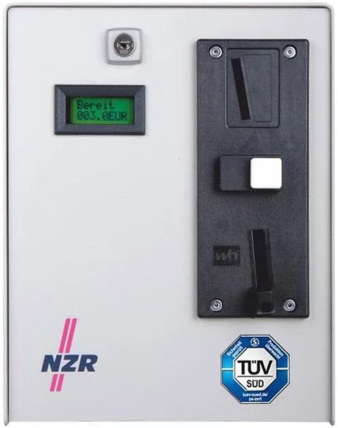 Münzzähler 0,5EUR 230V zeitabh 2zeil_LCD CPU AC 185x238x150mm