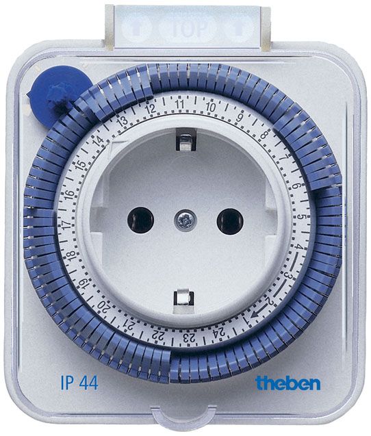 Steckdosenschaltuhr IP44 Tage analog 230V 16A 15min Zwischensteck/Steckd