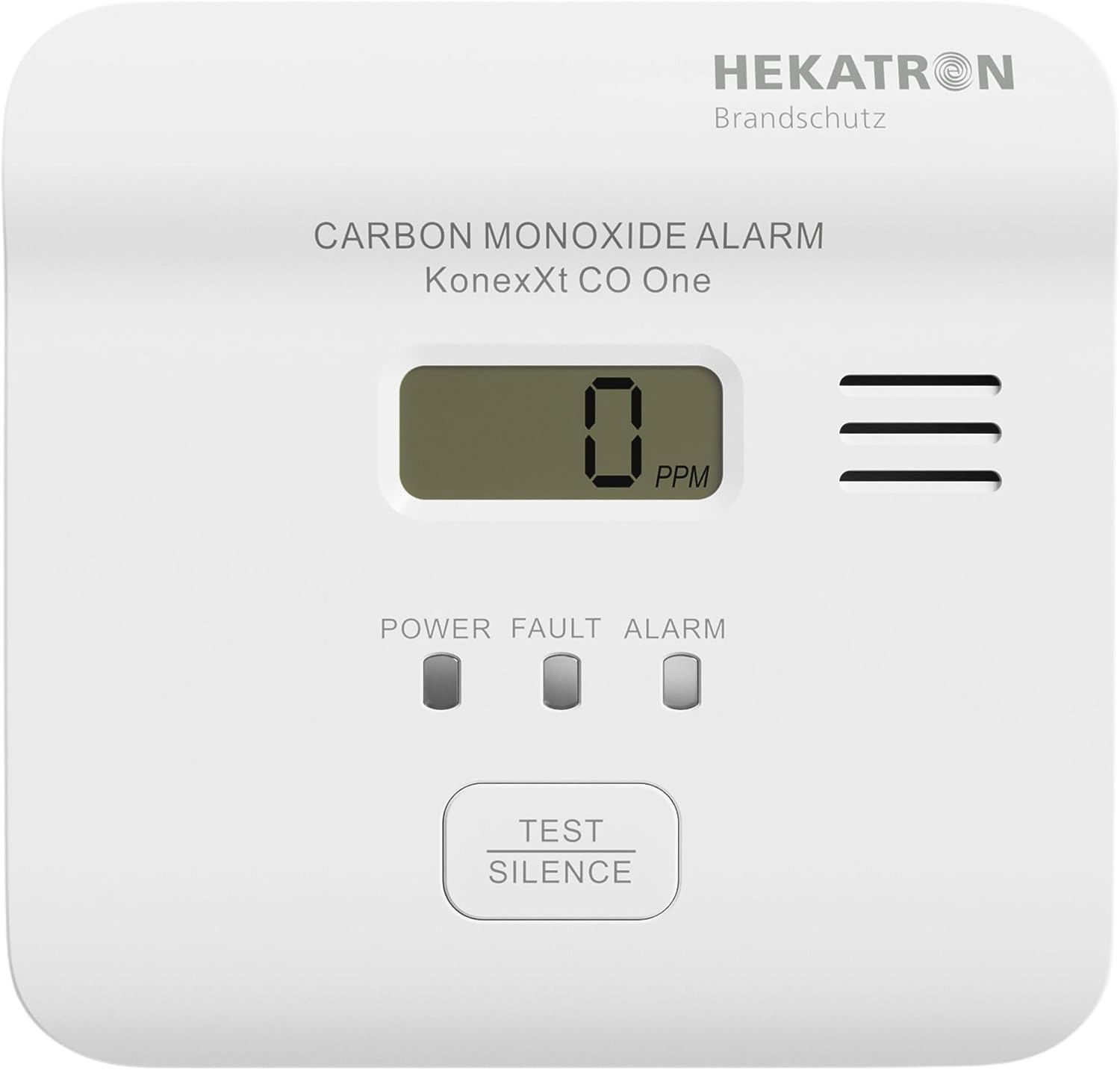 Kohlenmonoxidmelder 85dB m.Sockel autark Batt DC Mit Sockel Standalone ws Aufb