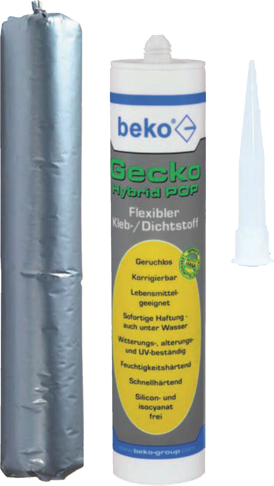 Hybrid-Kleber 1-K GECKO, 310ml, weiss