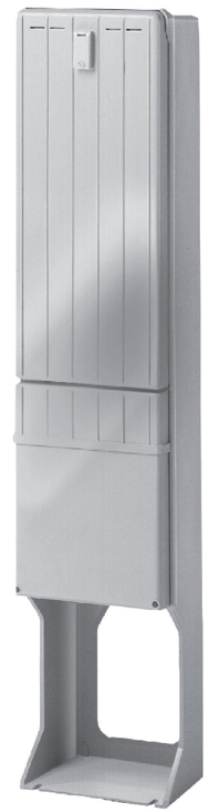Hausanschlusssäule m.HAK,IP44 m.Sockel,H1402xB306xT244mm,Doppelschl