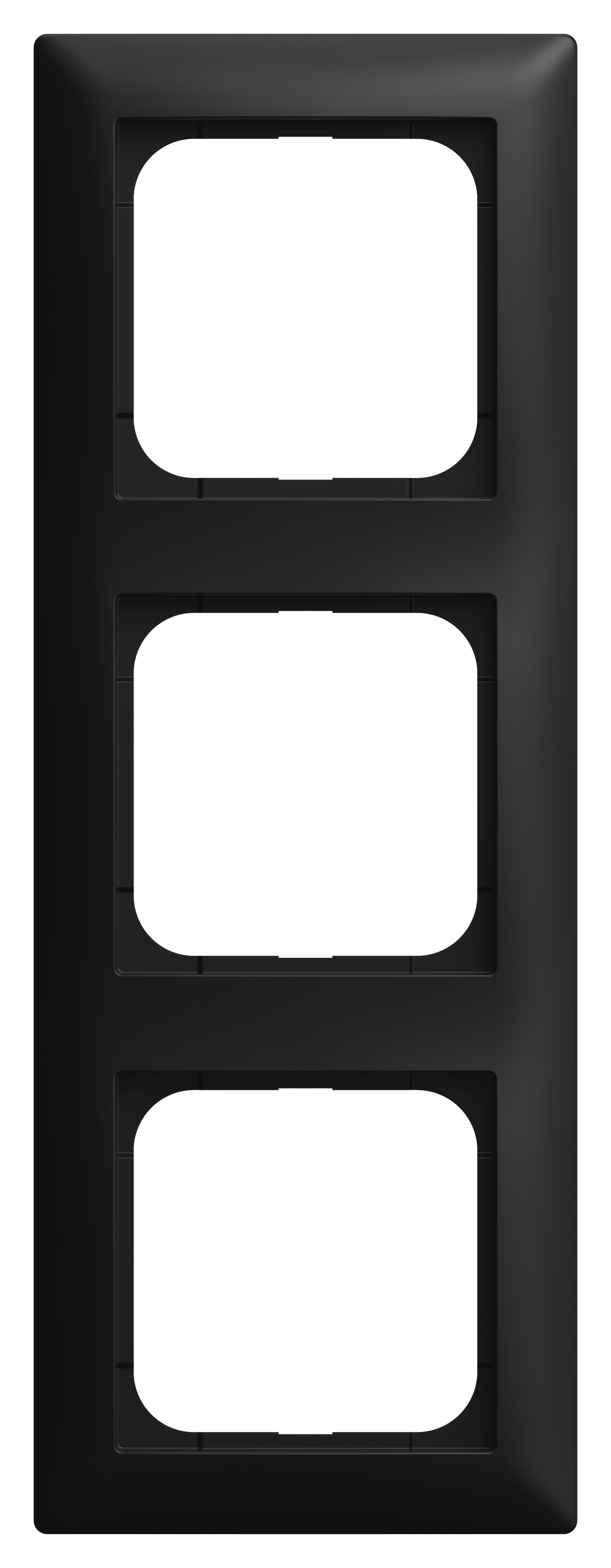 Rahmen 3f sw mt Busch-balance SI Kst Unterputzmontage Thermopl