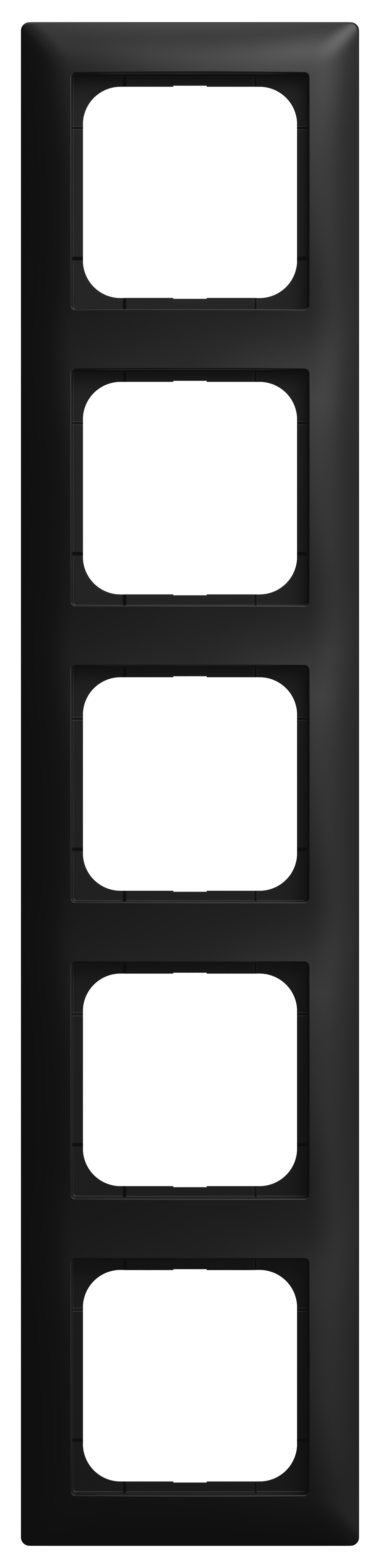 Rahmen 5f sw mt Busch-balance SI Kst Unterputzmontage Thermopl