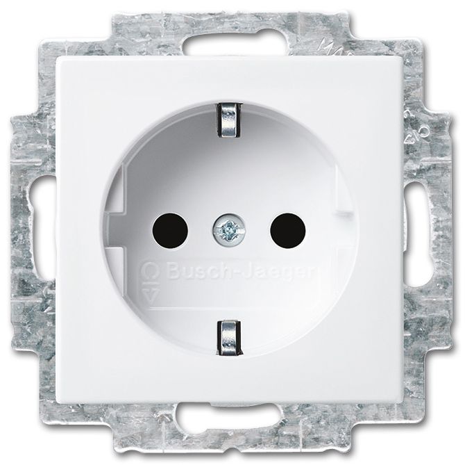 Steckdose 1f aws glz Busch-balance SI UP IP20 horiz/vert