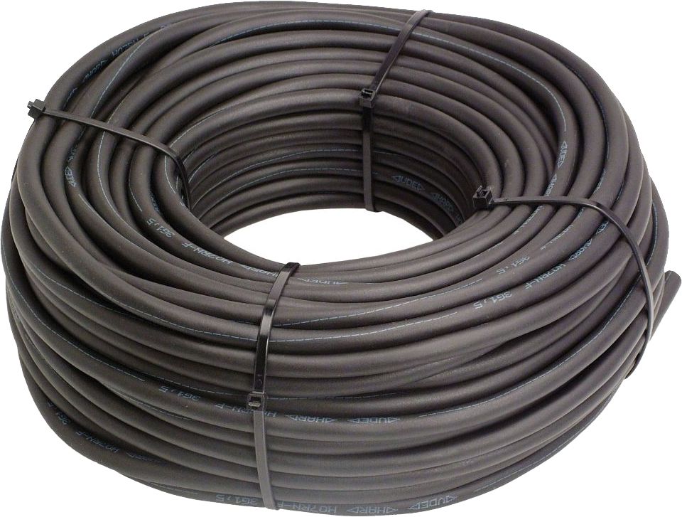 Gummischlauchleitung Eca H07RN-F 3G2,5 sw TR500 Ø11,1mm Farbe -25-80°C