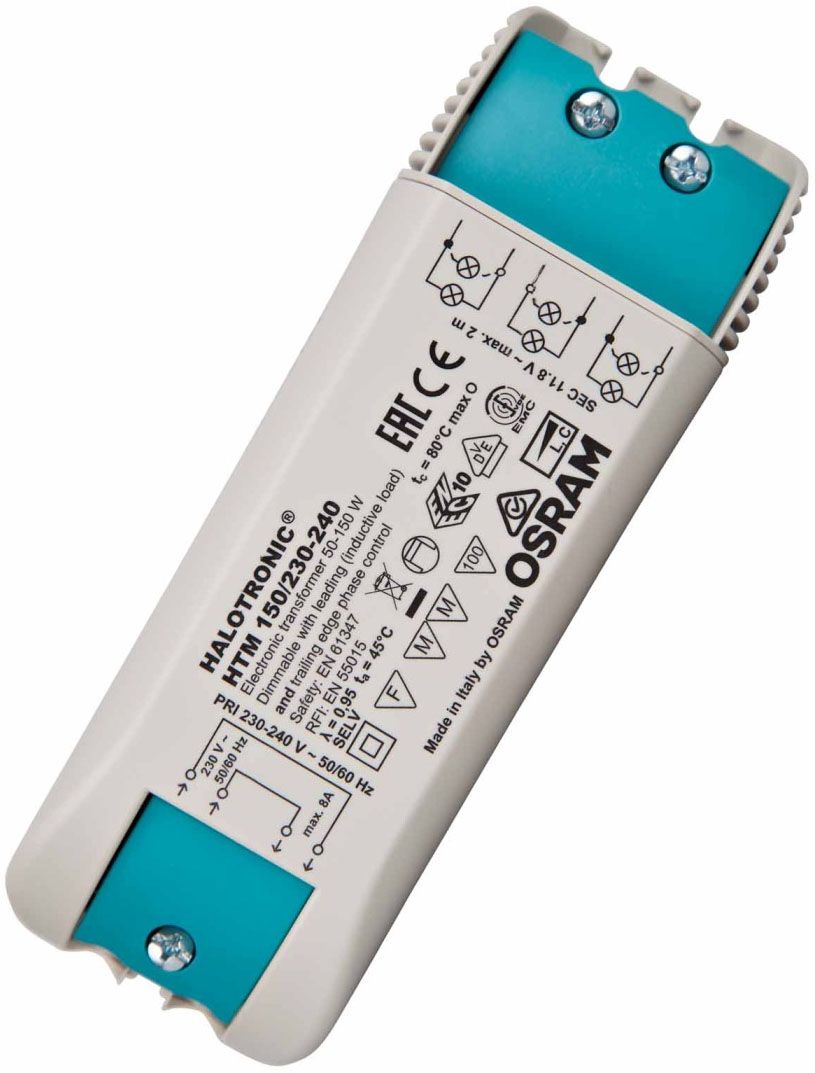 Sicherheitstrafo 50-150W 12V gr 153x54x36mm Konv elektr.Trafo