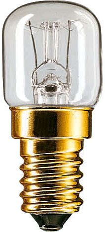 Backofenlampe 15W kl PRACTITONE E14 60mA 230-240V Ø22x49mm Stoßf