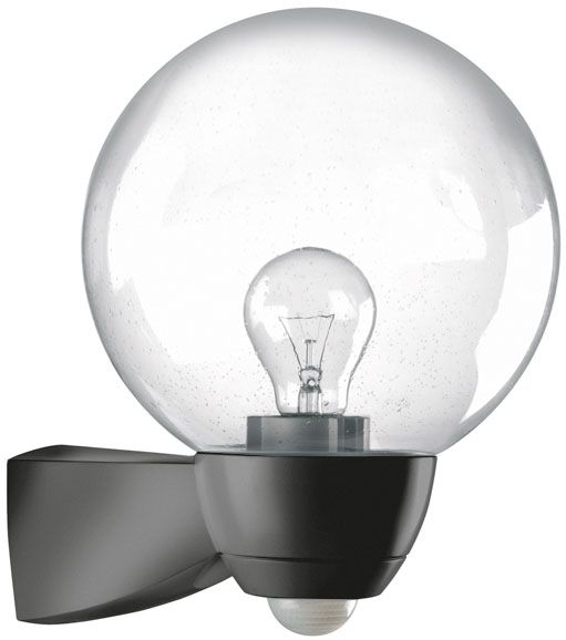 Sensorleuchte AL 77W HV sw IP44 E27 BWM Ø185x275mm