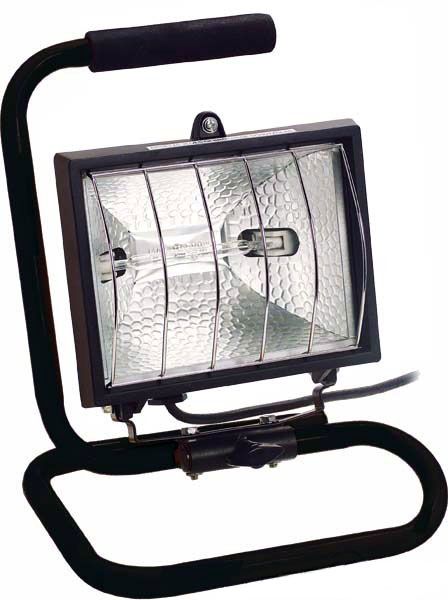 Bauleuchte 400W HV IP20 R7s Alu 230V m.LM