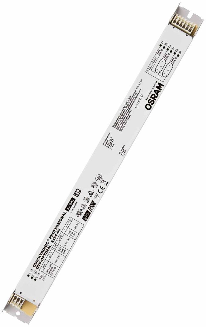Vorschaltgerät 2x54-58W elektr f.T5 f.T5-R f.T8 f.T38 f.TC-D