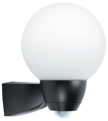 Sensorleuchte AL 77W HV sw IP44 E27 BWM Ø185x275mm