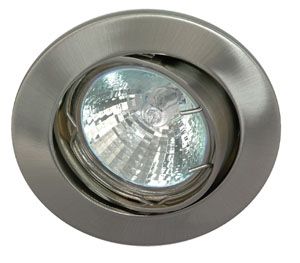 Einbaustrahler 50W Konv eisen gbürst Alu IP20 gebürstet Ø/EB68mm