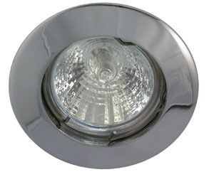 Einbaustrahler 50W GX5,3 chr glz IP20 Alu Ø/EB62-0mm