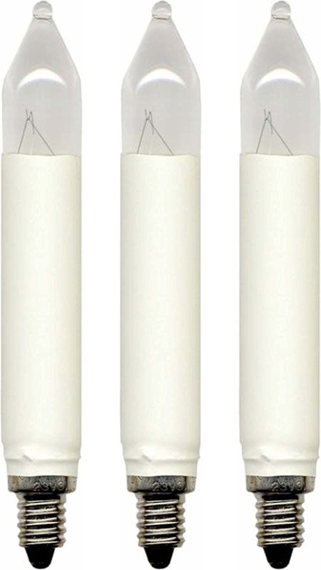 Kerzenlampe 3W kl E10 16V Schaft farblos