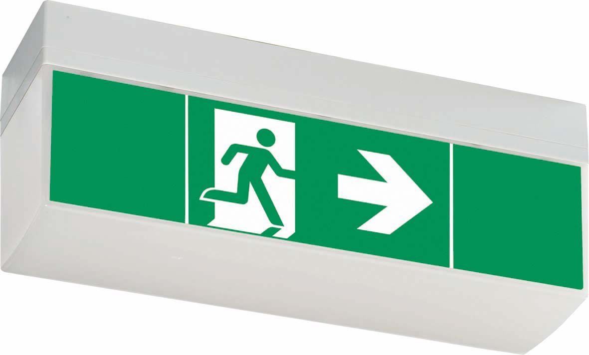 LED-Sicherheitsleuchte 5W IP41 Deckenanb 17m 6LEDs eins/zweis Prüftaste dezentr