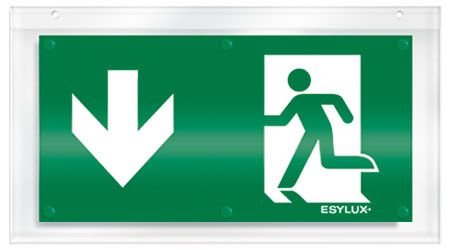 Piktogramm Ausgang Acrylglasplatte nach