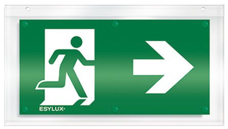 Piktogramm Ausgang Acrylglasplatte re