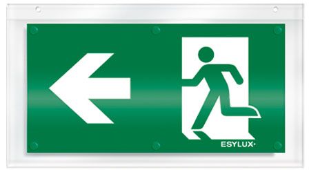 Piktogramm Ausgang Acrylglasplatte li