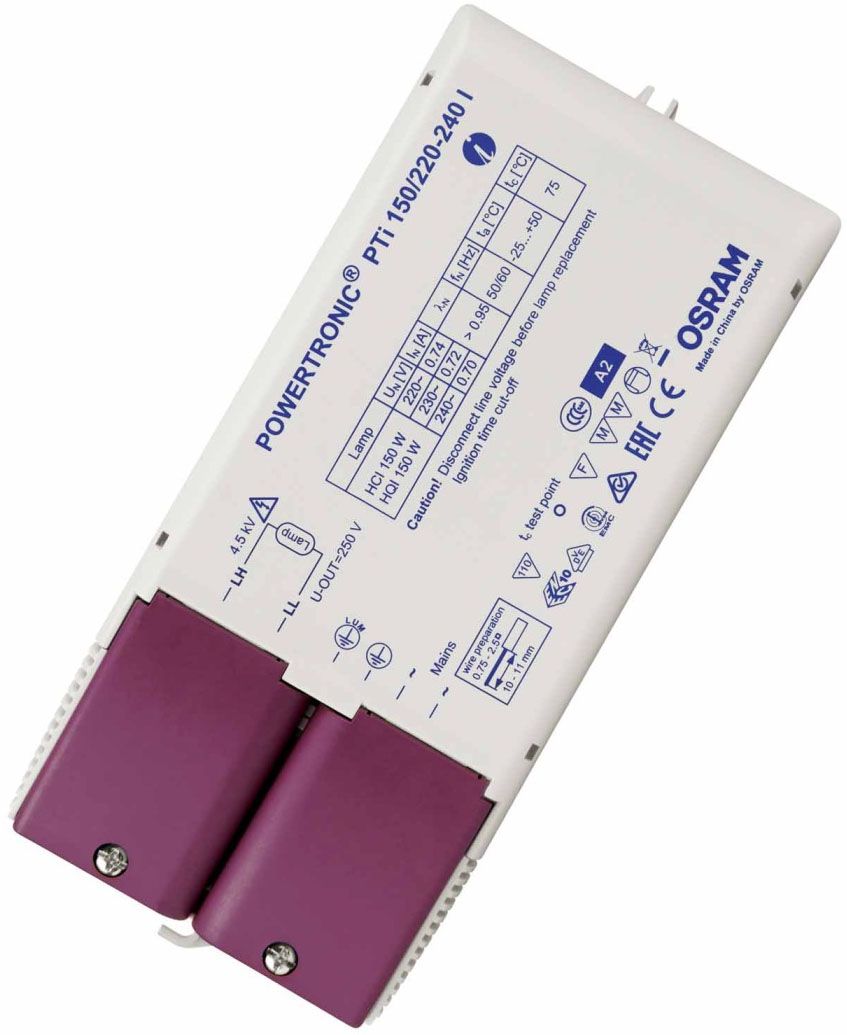 Vorschaltgerät 150W elektr f.HI 195x93mm Für Lampenart HI