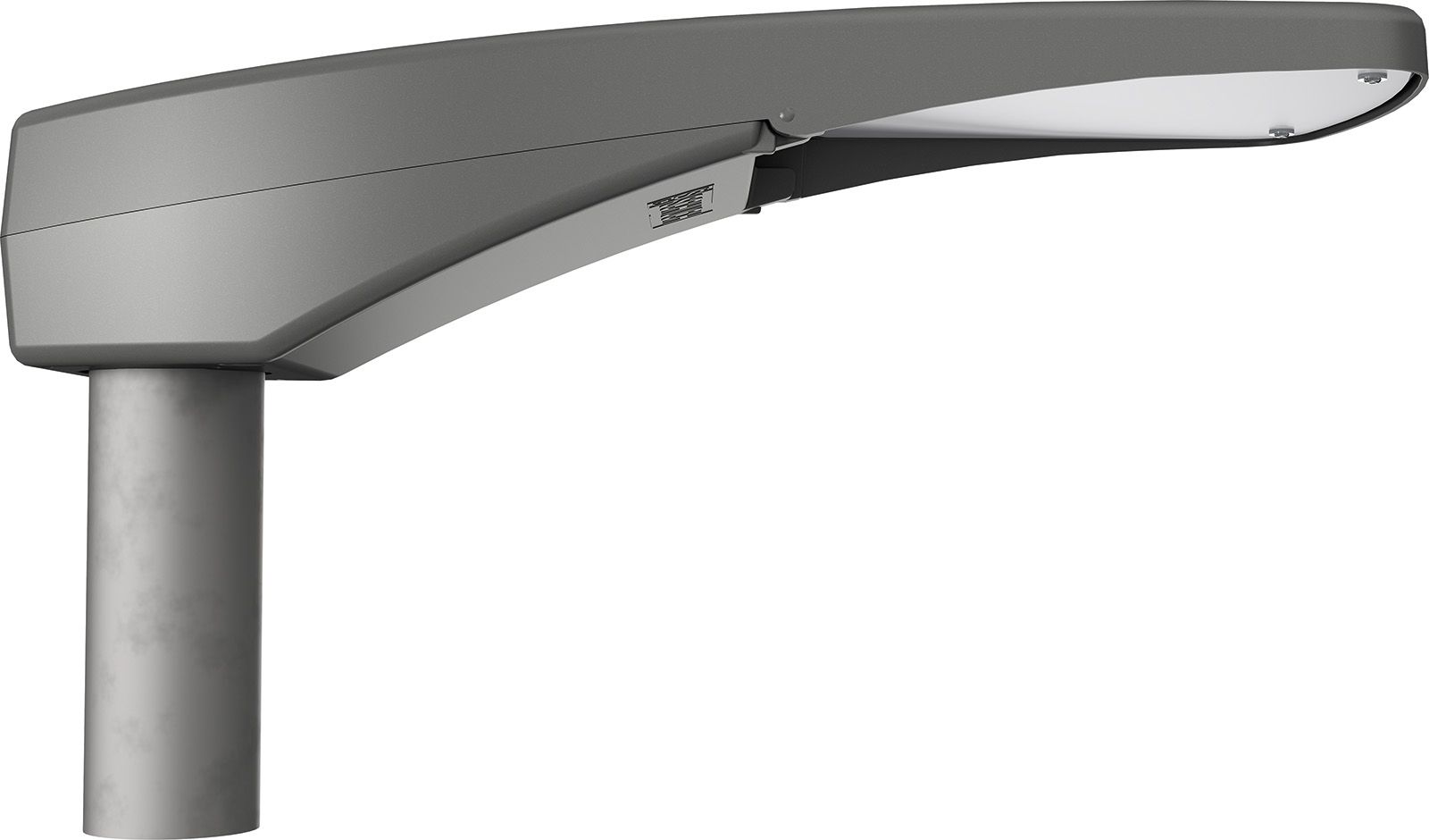 LED-Straßenleuchte 70W Aufs/Ans 42-76mm 4000K 9610lm gr Alu Gl_tr IP66 II