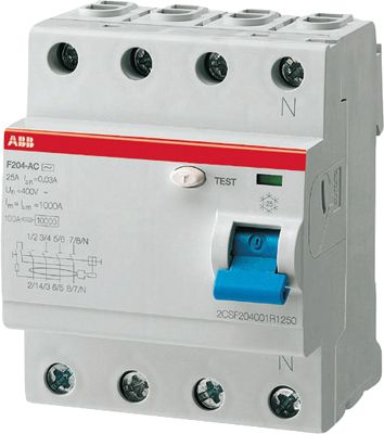 FI-Schutzschalter A 4p 400V 63A 0,03A 4TE REG 10kA 0,25kA/stoß