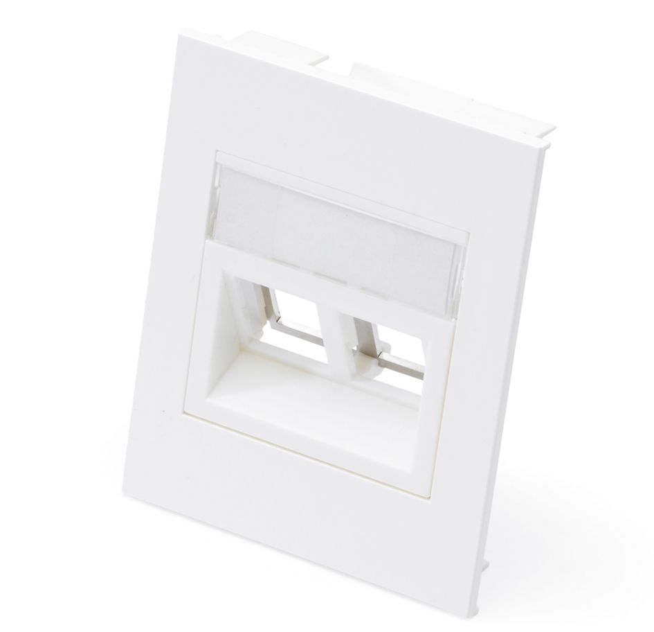 Zentralplatte Mod-Jack 2f SIGNA IN rws Schraubbef m.Beschr.Feld