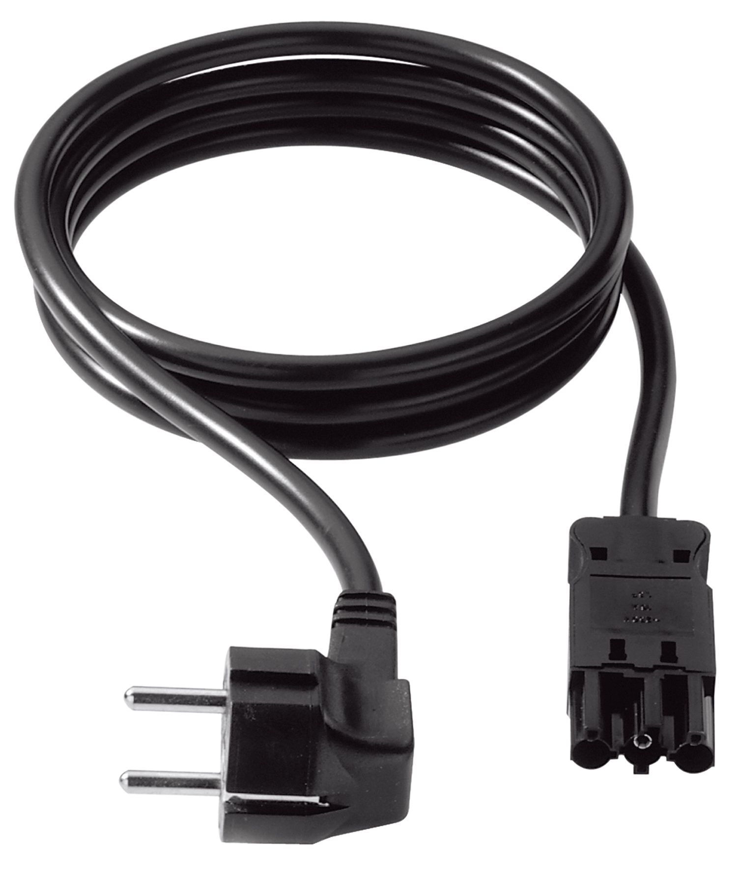 Geräteanschlussleitung 3p H05VV-F 1,5qmm L3000mm 3x1,5qmm sw Netzstecker Buchse