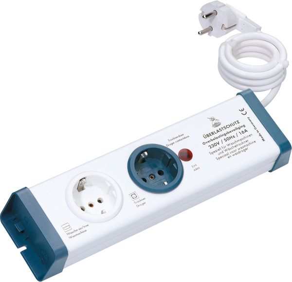 Steckdosenleiste 2f ws 1,5m 35° IP20
