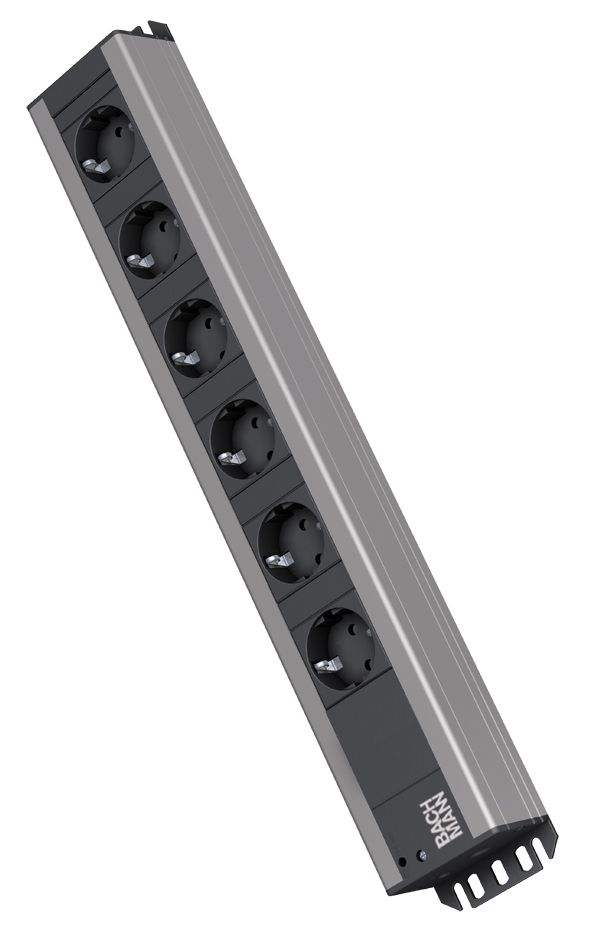 Steckdosenleiste 12f gr 2m 90° IP20 1,5qmm