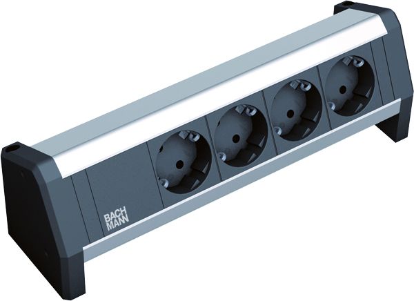 Steckdosenleiste 4f sw DESK 35° IP20
