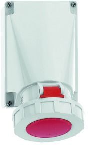 CEE-Steckdose 4p 63A 6h 400V/rt IP67 AP Schraubkl Kst