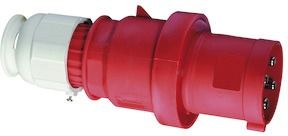 CEE-Stecker 4p 63A IP44 400V/rt 6h Schraubkl Kst Verschraubung