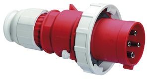 CEE-Stecker 4p 63A IP67 400V/rt 6h Schraubkl Kst Verschraubung
