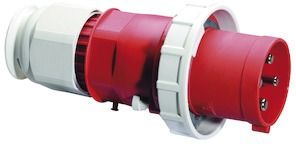 CEE-Stecker 4p 125A IP67 400V/rt 6h Schraubkl Kst Verschraubung