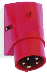 CEE-Aufbaugerätestecker 5p 16A 16A IP44 400V/rt 6h Schraubkl abgew Kst