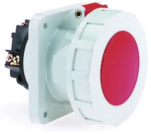 CEE-Anbausteckdose 4p 63A 400V/rt 6h ger IP67 Schraubkl Kst 92x100mm
