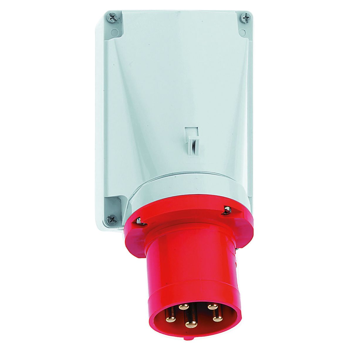 CEE-Aufbaugerätestecker 5p 63A 63A IP44 400V/rt 6h Schraubkl abgew Kst