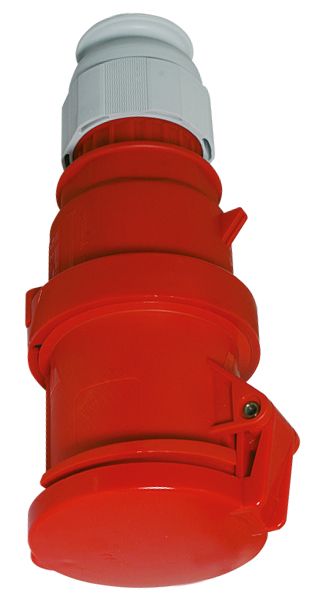 CEE-Kupplung 5p 63A IP44 IP44 400V/rt 6h schraubl.Kl ger Kst Verschraubung