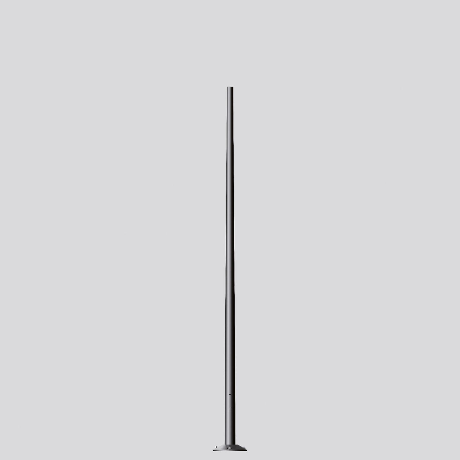 Lichtmast 4m zylindr Ø76mm Alu lack Mit Mit Grundplatte