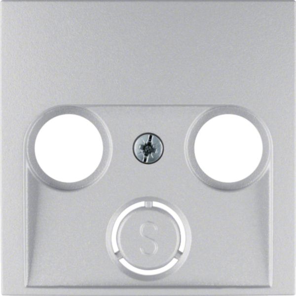 Zentralplatte Sat/TV/Radi B.7 alu 3f Schraubbef ohne