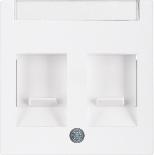 Zentralplatte Mod-Jack 2f S.1/B.3/B.7 polws Schraubbef m.Staubschutz