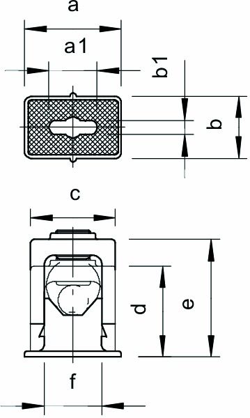 Abstandsschelle 1f Greif Ø34mm geschl Kst hfr
