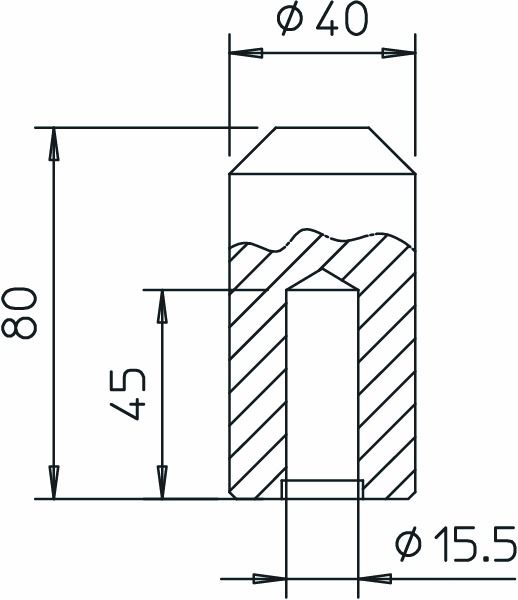 Schlagkopf Ø25mm ST unbeh