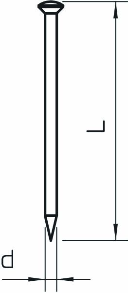 Stahlnagel Ø2x23mm ST Linsenkopf bl gehärtet