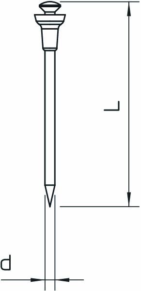 Stahlnagel Ø2x12mm ST Linsenkopf bl gehärtet