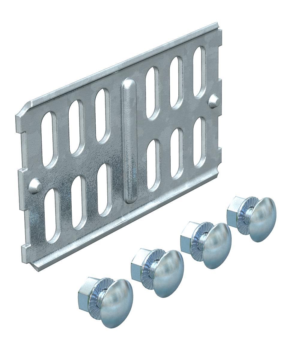 Verbinder Kabeltrag ST Schraubverb 100mm Kabelrinne f.Kabelrinne f.Funktionserh