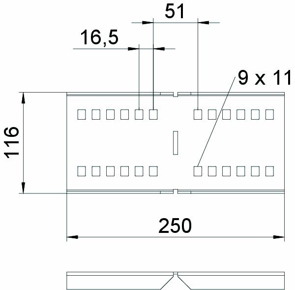 Verbinder Kabeltrag ST Schraubverb 250mm Kabelleiter Geeignet für Kabelleiter