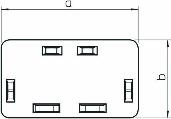 Endstück LF-K 30x30mm li/re Kst lgr RAL7035 unbeh