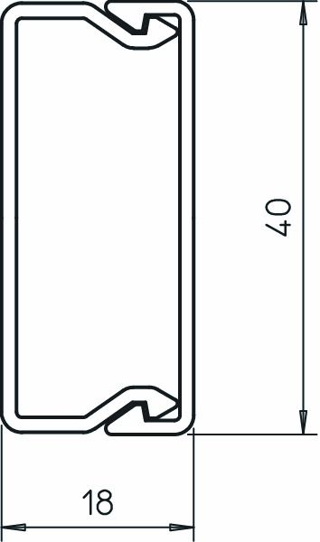 Leitungsführungskanal Kst 15x40x2000mm rws unbeh LF-K RAL9010