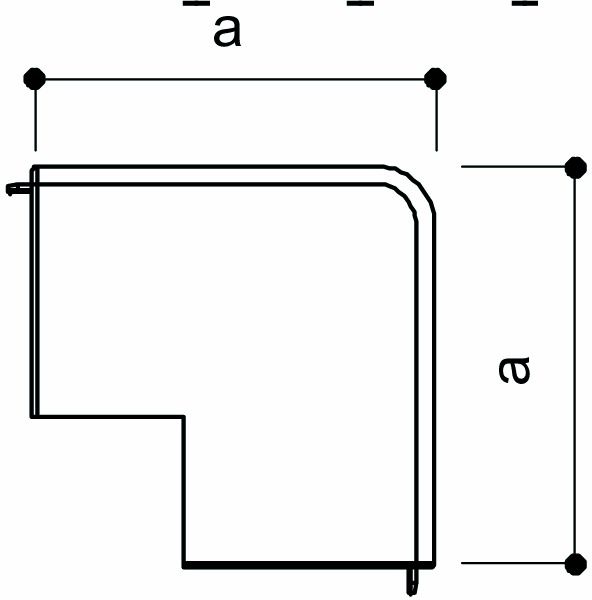 Außeneck LF-K 40x60mm 90° rws RAL9010 HFT Kst